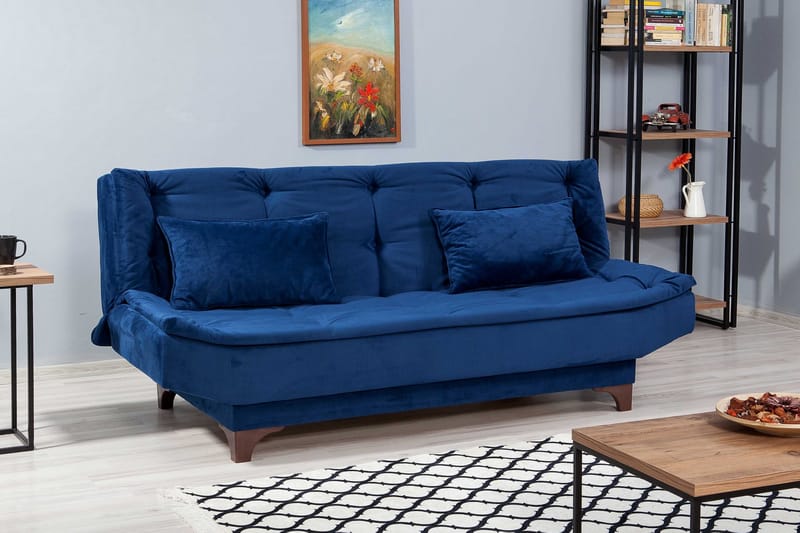 Elsis Sovesofa 3-seter - Blå - Møbler - Sofaer - Sovesofaer - 3 seters sovesofa