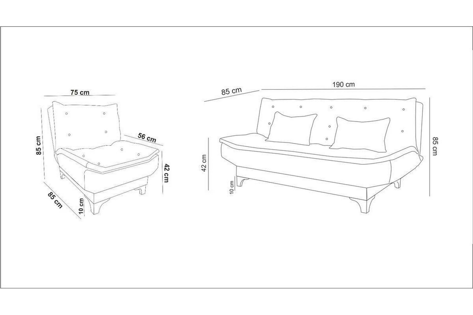 Elsis Sovesofa 3-seter - Grå - Møbler - Sofaer - Sovesofaer - 3 seters sovesofa