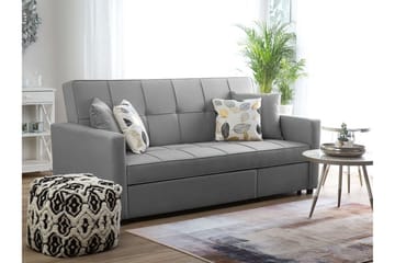 Glomma 3-seter Uttrekkbar Sovesofa 181x207 cm i Stoff - Grå - Møbler - Sofaer - Sovesofaer - 3 seters sovesofa