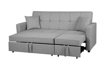 Glomma 3-seter Uttrekkbar Sovesofa 181x207 cm i Stoff - Grå - Møbler - Sofaer - Sovesofaer - 3 seters sovesofa