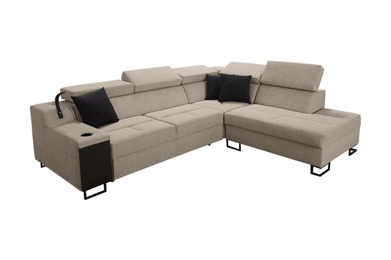 3-seters Sovesofa Høyre - Beige - Sovesofaer