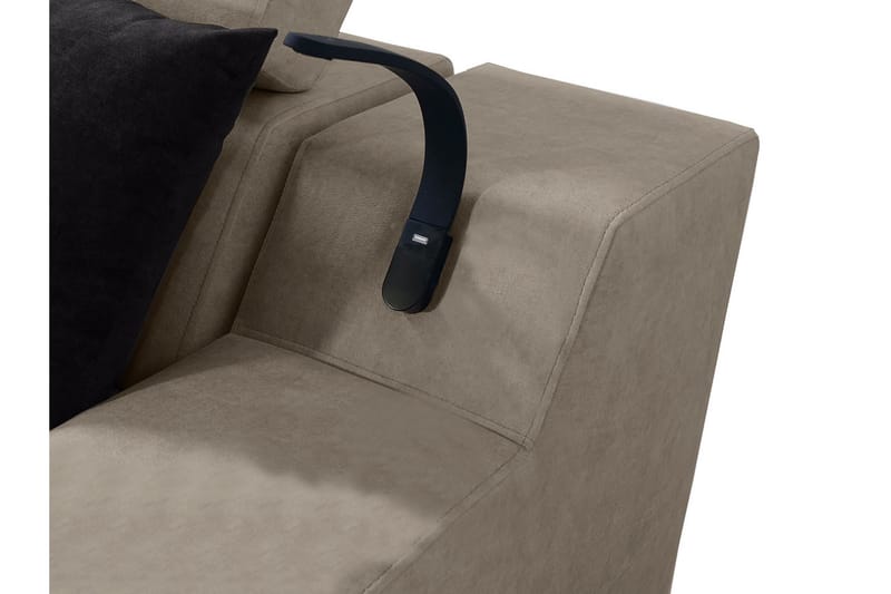 3-seters Sovesofa Høyre - Beige - Møbler - Sofaer - Sovesofaer
