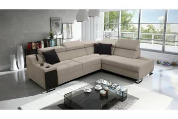 3-seters Sovesofa Høyre - Beige - Møbler - Sofaer - Sovesofaer