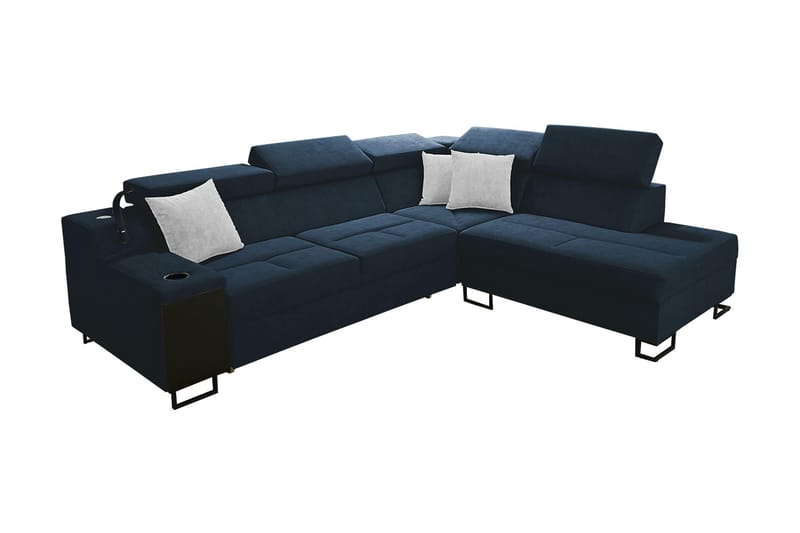 3-seters Sovesofa Høyre - Blå - Møbler - Sofaer - Sovesofaer