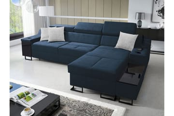 3-seters Sovesofa Høyre - Blå - Møbler - Sofaer - Sovesofaer