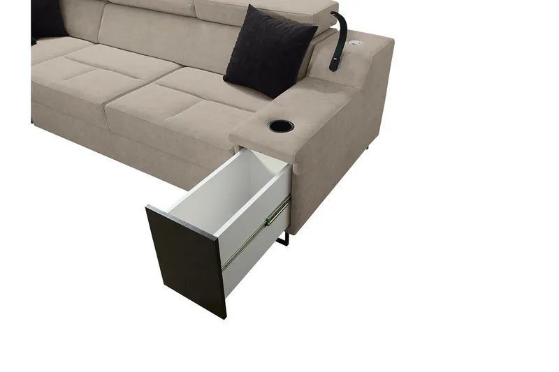 3-seters Sovesofa Høyre - Blå - Møbler - Sofaer - Sovesofaer