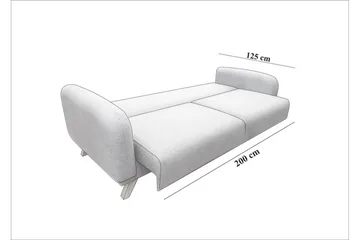 Malkiat Sovesofa - Antrasitt - Møbler - Sofaer - Sovesofaer - 3 seters sovesofa