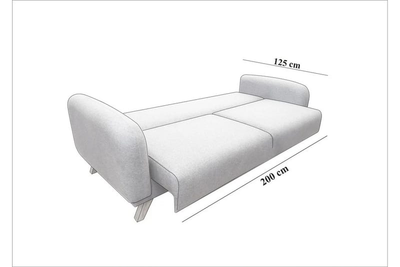 Malkiat Sovesofa - Cream - Møbler - Sofaer - Sovesofaer - 3 seters sovesofa