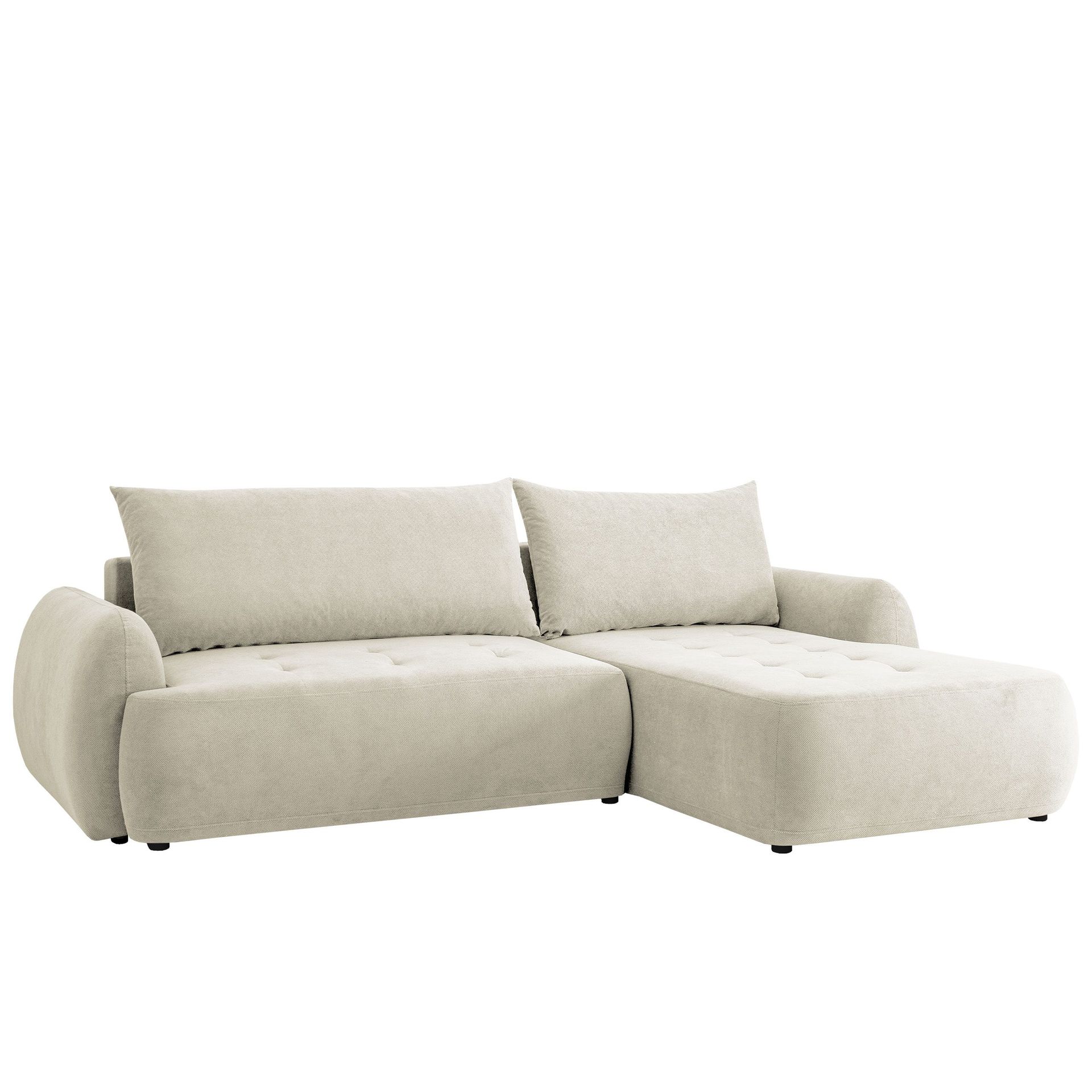 3-seters sovesofa med divan BUENO Cruz 09 Høyrevendt - Lys beige