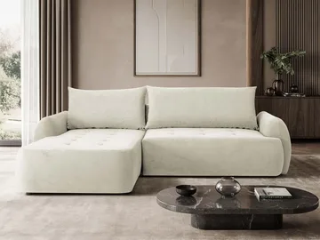 3-seters sovesofa med divan BUENO Cruz 09 Venstrevendt - Lys beige - Møbler - Sofaer - Sovesofaer