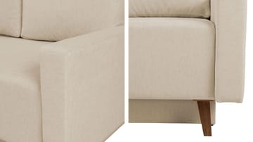 3-seters sovesofa med divan OVIEDO Verita 03 - Beige - Møbler - Sofaer - Sovesofaer