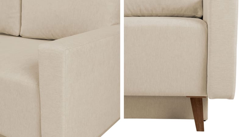 3-seters sovesofa med divan OVIEDO Verita 75 - Mørkegrønn - Møbler - Sofaer - Sovesofaer