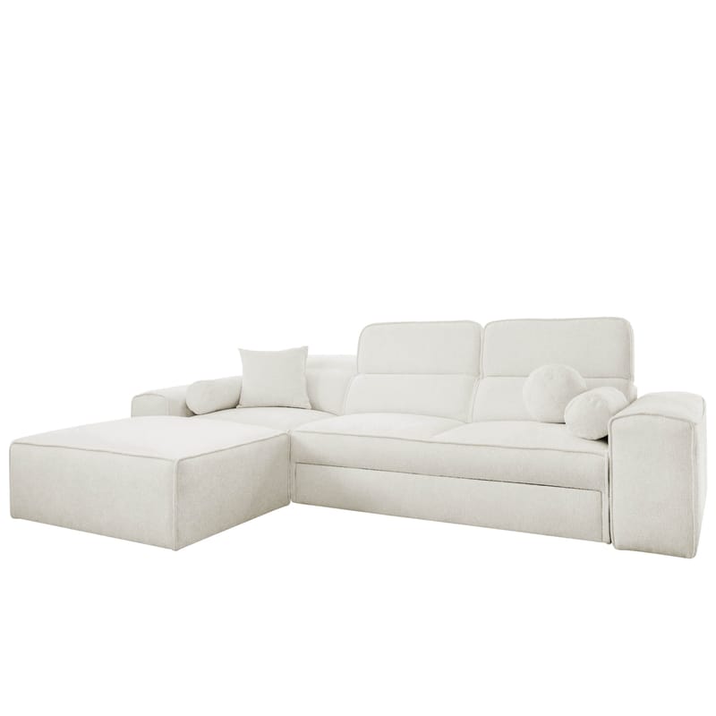 3-seters sovesofa med divan VITO Velo 621 Venstrevendt, Hvit