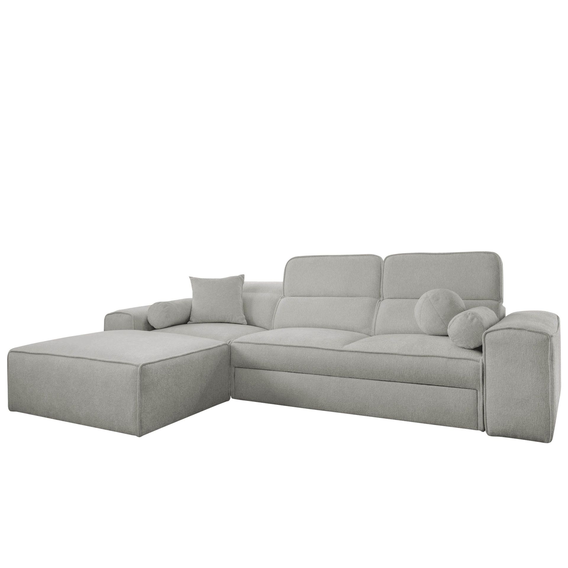 3-seters sovesofa med divan VITO Velo 633 Venstrevendt - Lysegrå