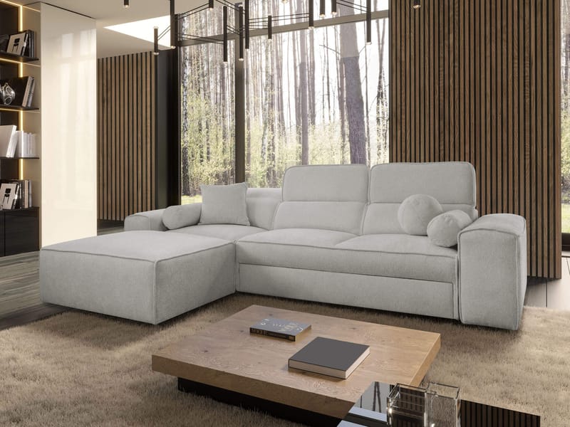 3-seters sovesofa med divan VITO Velo 633 Venstrevendt - Lysegrå - Møbler - Sofaer - Sovesofaer