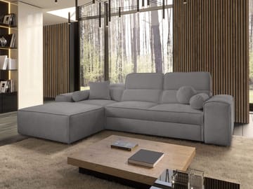 3-seters sovesofa med divan VITO Velo 635 Venstrevendt - Mørkegrå - Møbler - Sofaer - Sovesofaer