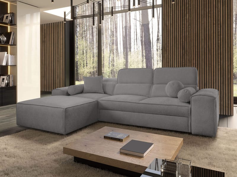 3-seters sovesofa med divan VITO Velo 635 Venstrevendt - Mørkegrå - Møbler - Sofaer - Sovesofaer