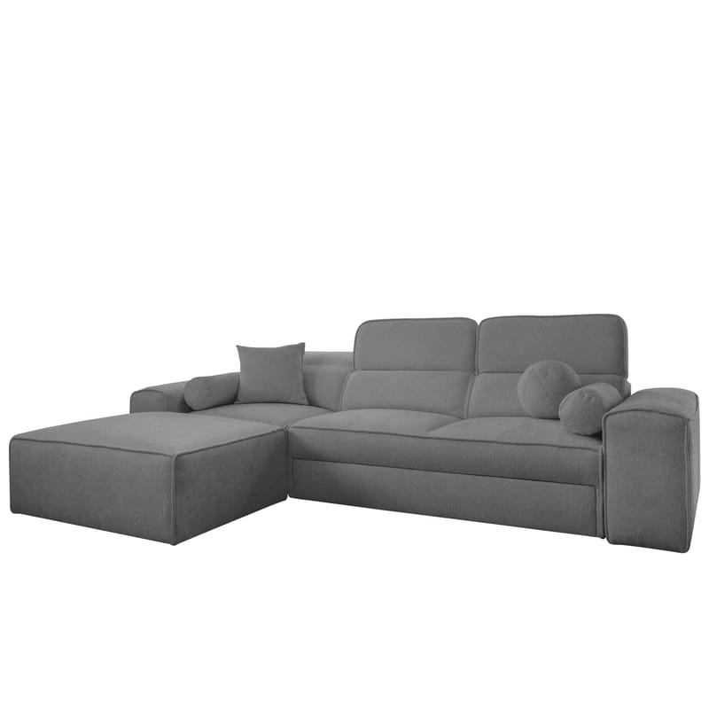 3-seters sovesofa med divan VITO Velo 635 Venstrevendt, Mørkegrå