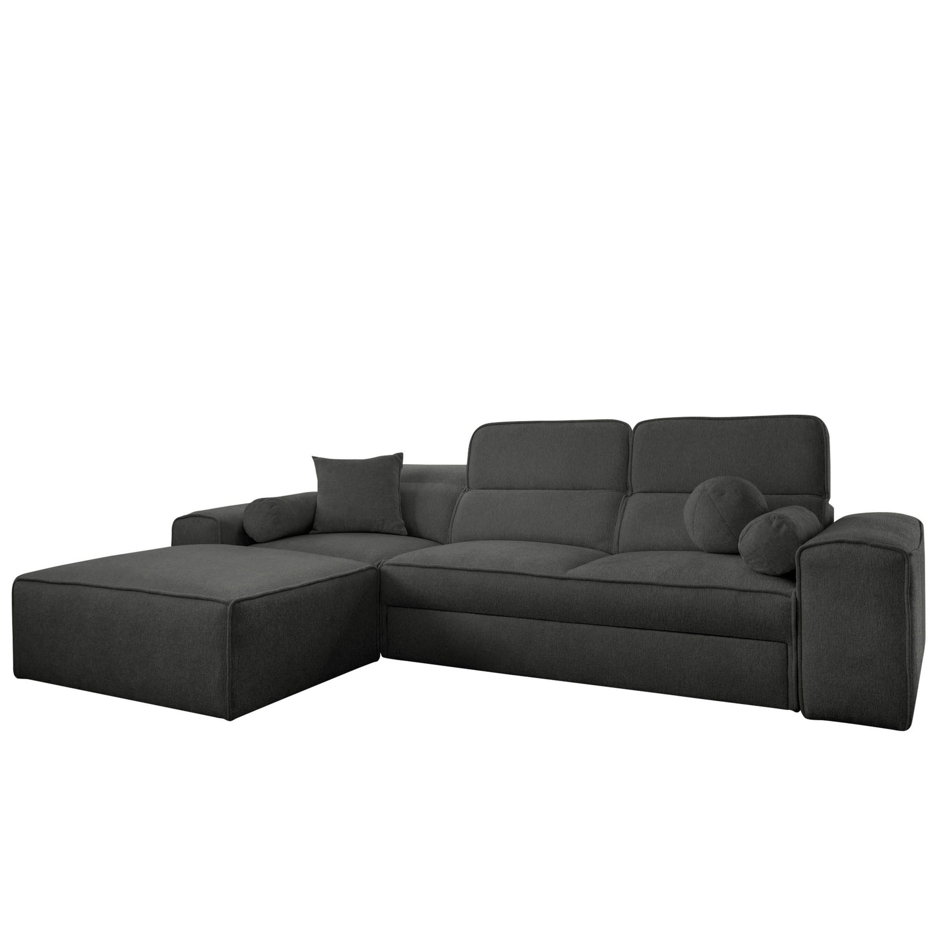 3-seters sovesofa med divan VITO Velo 636 Venstrevendt - Antrasitt