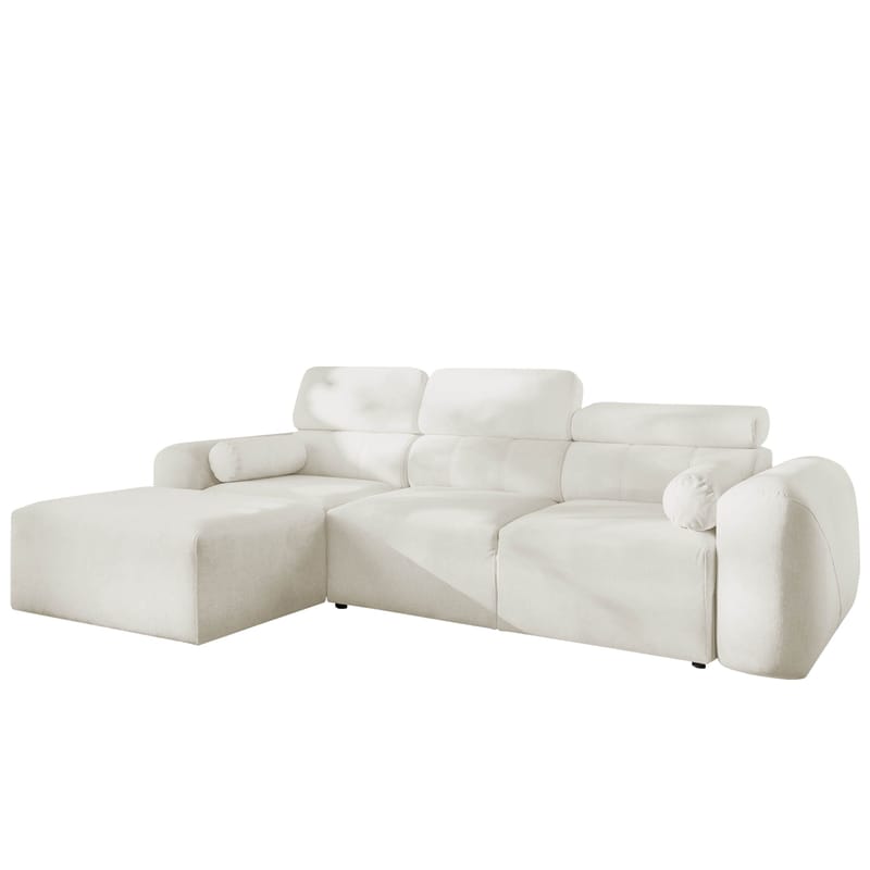3-seters sovesofa med divan VOLARE Velo 621 Venstrevendt, Hvit