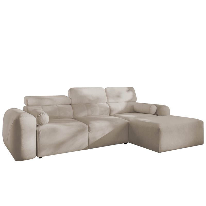 3-seters sovesofa med divan VOLARE Velo 623 Høyrevendt, Beige