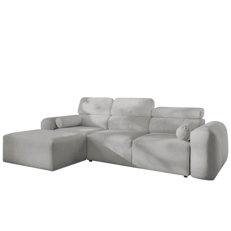 3-seters sovesofa med divan VOLARE Velo 633 Venstrevendt, Lysegrå