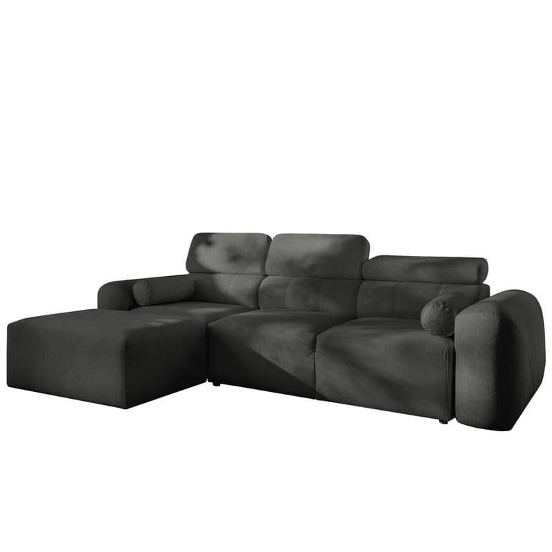 3-seters sovesofa med divan VOLARE Velo 636 Venstrevendt, Mørkegrå