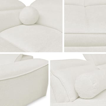 3-seters sovesofa med sjeselong VITO Velo 621 Venstrevendt - hvit - Møbler - Sofaer - Sovesofaer