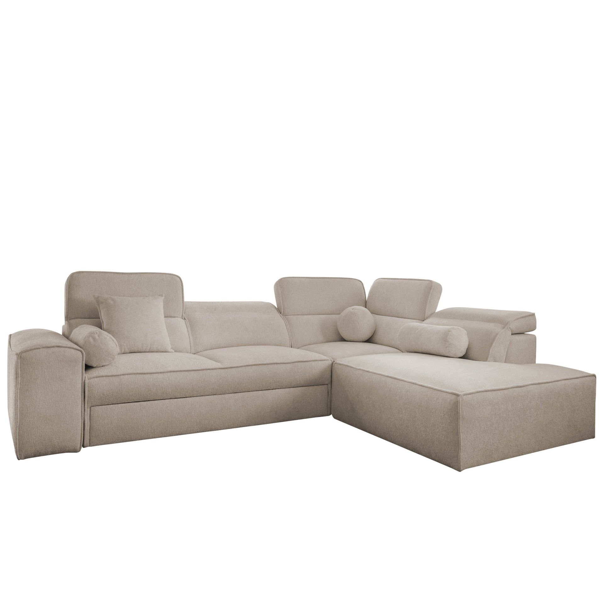 3-seters sovesofa med sjeselong VITO Velo 623 Høyrevendt - beige