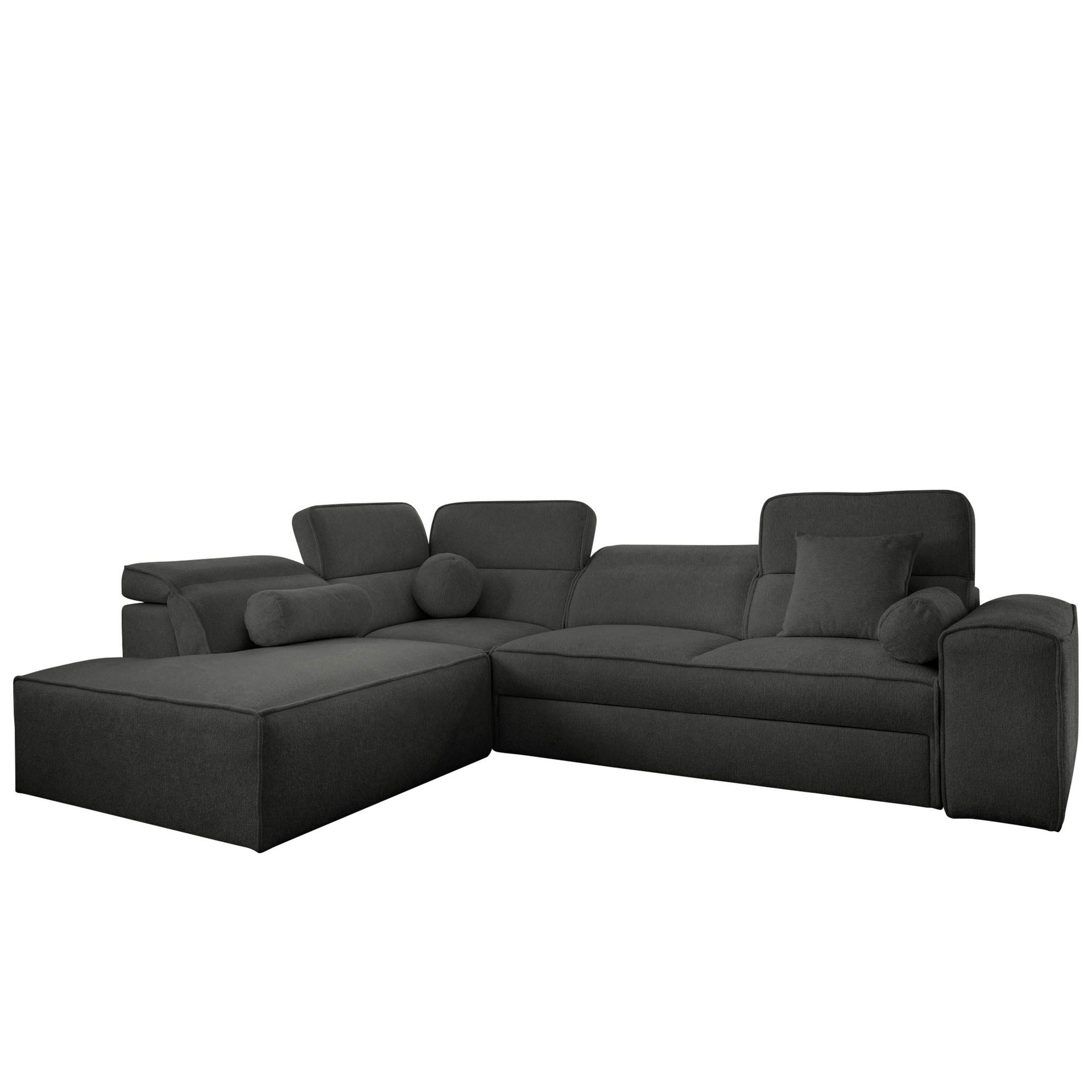 3-seters sovesofa med sjeselong VITO Velo 636 Venstrevendt - svart