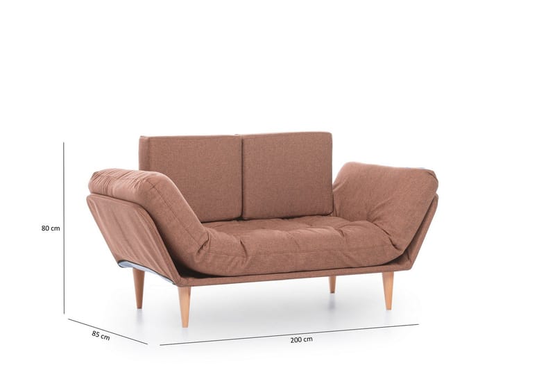Mezonzo 3-seter Sovesofa - Brun - Møbler - Sofaer - Sovesofaer - 3 seters sovesofa
