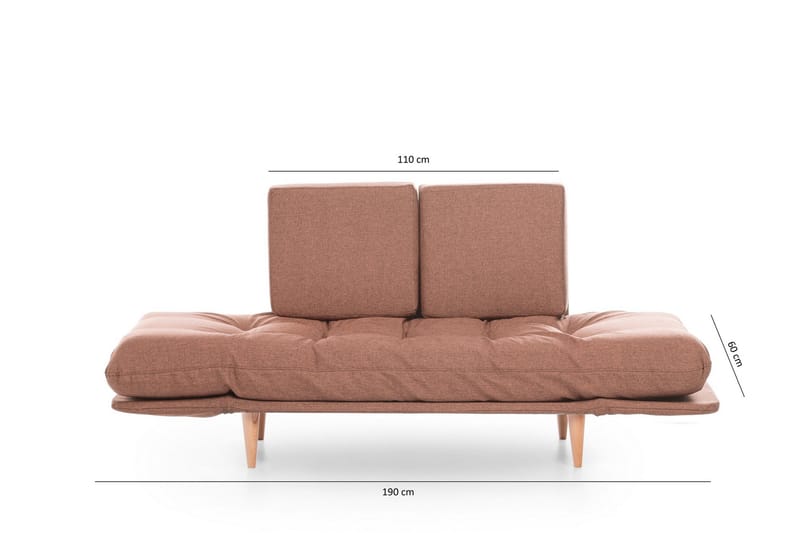 Mezonzo 3-seter Sovesofa - Brun - Møbler - Sofaer - Sovesofaer - 3 seters sovesofa
