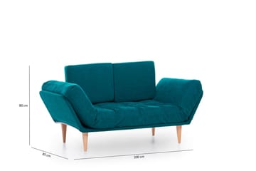 Mezonzo 3-seter Sovesofa - Grønn - Møbler - Sofaer - Sovesofaer - 3 seters sovesofa