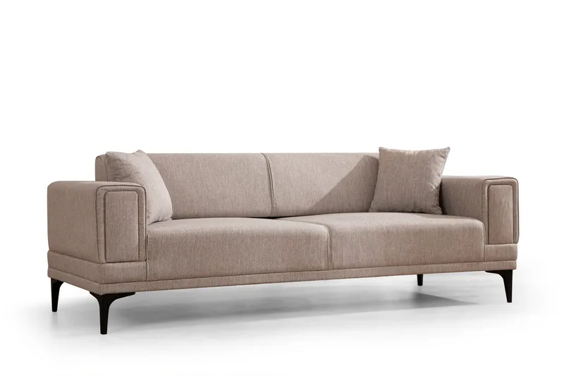 Naoko 3-seter Sovesofa - Lysebrun - Møbler - Sofaer - Sovesofaer - 3 seters sovesofa