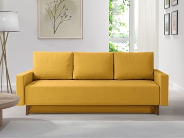 3-seters sovesofa OVIEDO Verita 53 - Gul - Møbler - Sofaer - Sovesofaer