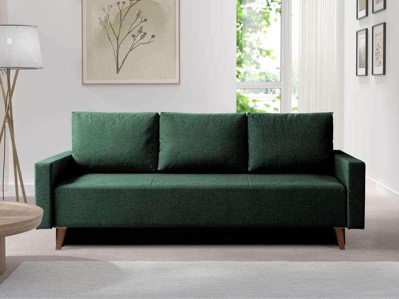 3-seters sovesofa OVIEDO Verita 75 - Mørkegrønn - Møbler - Sofaer - Sovesofaer