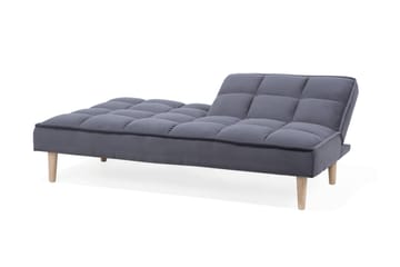 Siljan 3-seter Kvadratisk Sydd Sovesofa 177 cm i Fløyel - Grå - Møbler - Sofaer - Sovesofaer - 3 seters sovesofa