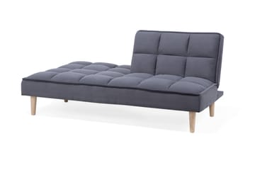 Siljan 3-seter Kvadratisk Sydd Sovesofa 177 cm i Fløyel - Grå - Møbler - Sofaer - Sovesofaer - 3 seters sovesofa