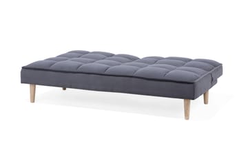 Siljan 3-seter Kvadratisk Sydd Sovesofa 177 cm i Fløyel - Grå - Møbler - Sofaer - Sovesofaer - 3 seters sovesofa