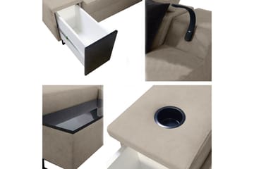 3-seters Sovesofa Venstre - Beige - Møbler - Sofaer - Sovesofaer