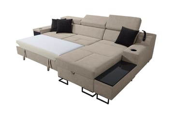 3-seters Sovesofa Venstre - Beige - Møbler - Sofaer - Sovesofaer