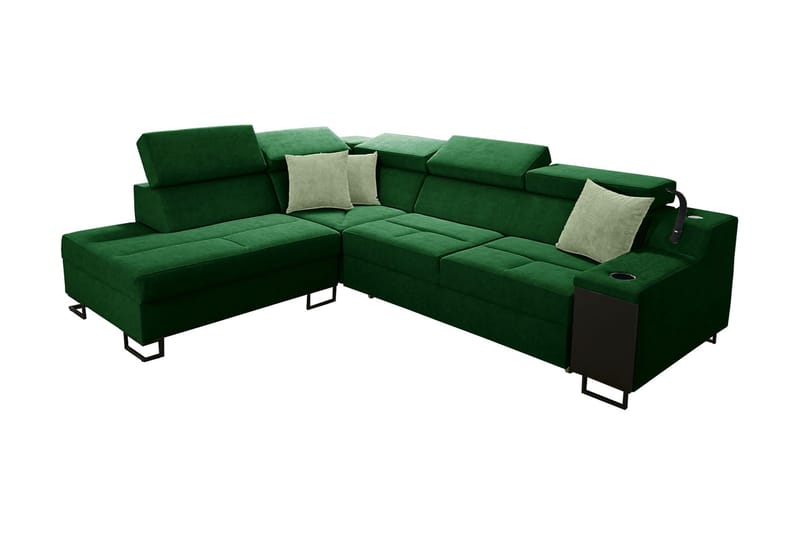 3-seters Sovesofa Venstre - Grønn - Møbler - Sofaer - Sovesofaer