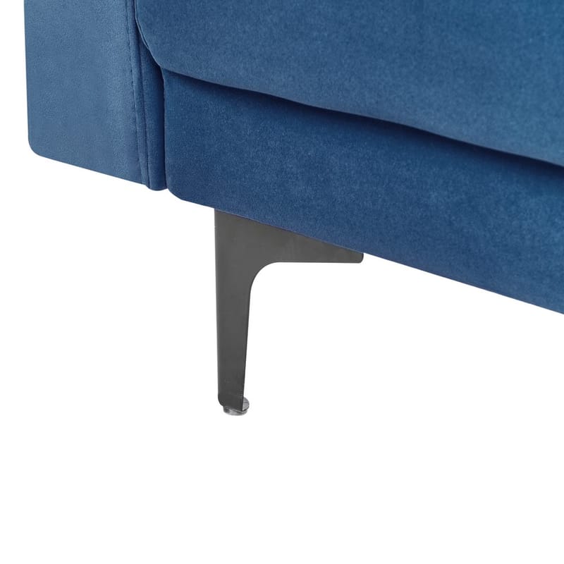 4-seter hjørnesofa Aberdeen - Blå, Svart/Vendbar/Fløyel - Møbler - Sofaer - Sovesofaer