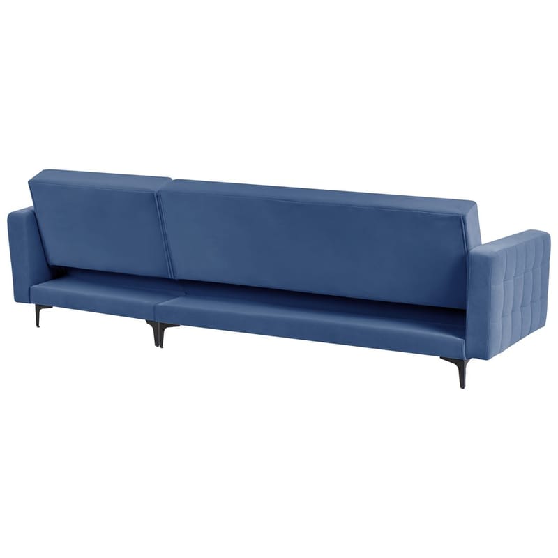 4-seter hjørnesofa Aberdeen - Blå, Svart/Vendbar/Fløyel - Møbler - Sofaer - Sovesofaer