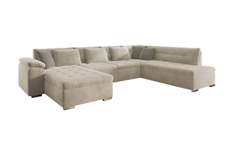 4-seters Hjørnesovesofa - Beige - Møbler - Sofaer - Sovesofaer