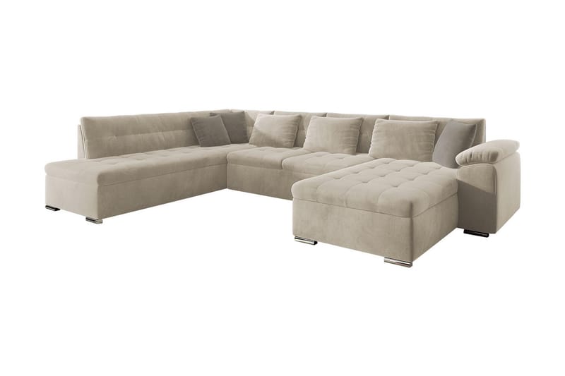 4-seters Hjørnesovesofa - Beige - Møbler - Sofaer - Sovesofaer