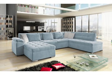 4-seters Hjørnesovesofa - Blå - Møbler - Sofaer - Sovesofaer