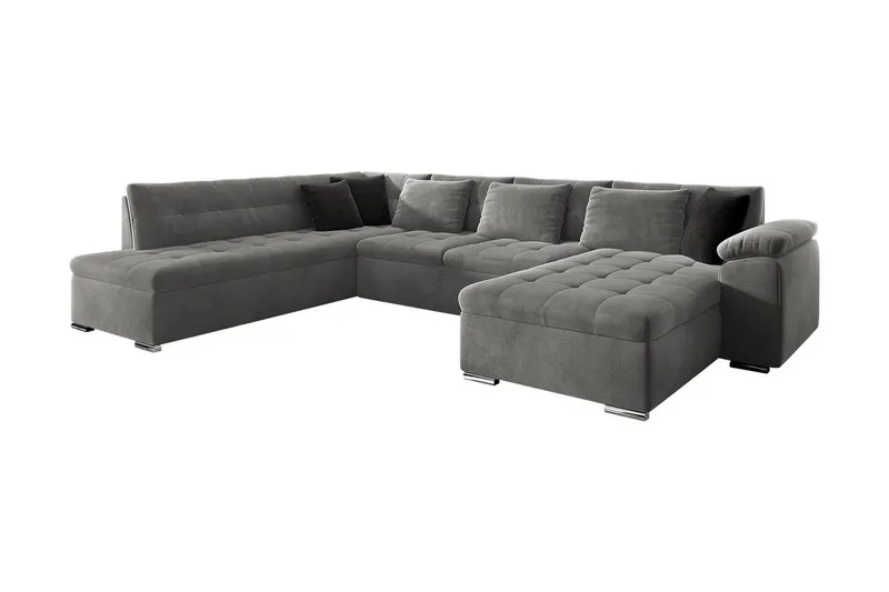 4-seters Hjørnesovesofa - Grå - Møbler - Sofaer - Sovesofaer