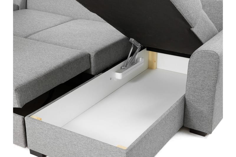 4-seters Hjørnesovesofa - Grå - Møbler - Sofaer - Sovesofaer