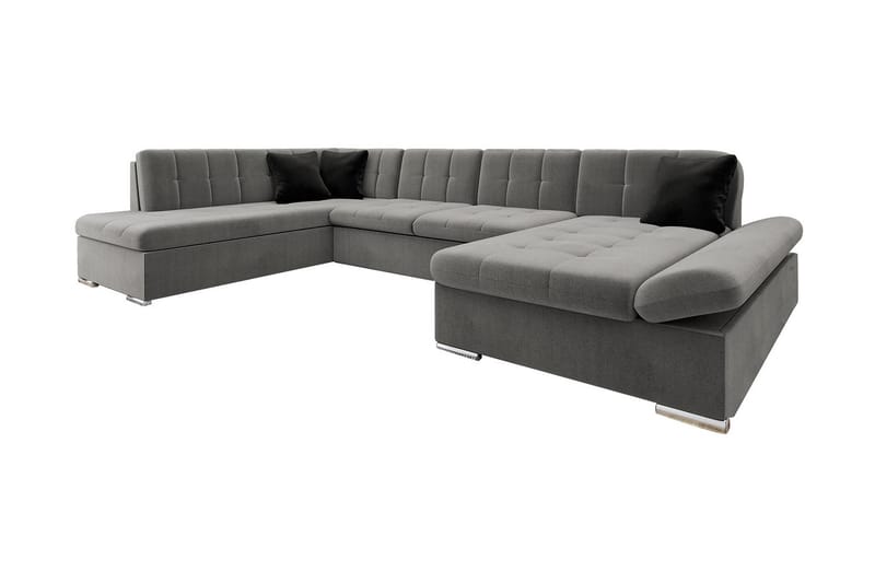4-seters Hjørnesovesofa - Grå - Møbler - Sofaer - Sovesofaer
